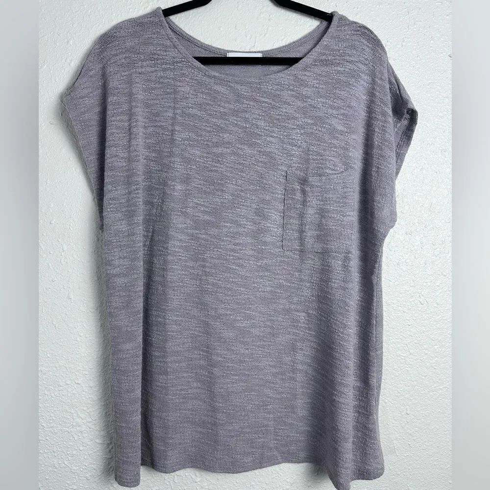 Gilli Heather‎ Gray Short Sleeve Top Size XXL